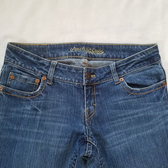 American Eagle Straight denim jeans sz 6 reg - Picture 3 of 6